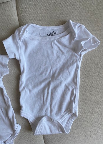 Bebek Beyaz Kısa Kollu Body - Görsel 4
