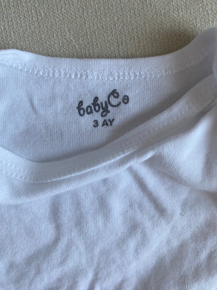 Bebek Beyaz Kısa Kollu Body - Görsel 5