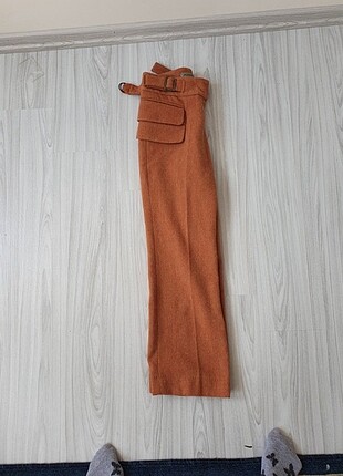 Zara Turuncu kumaş pantolon 