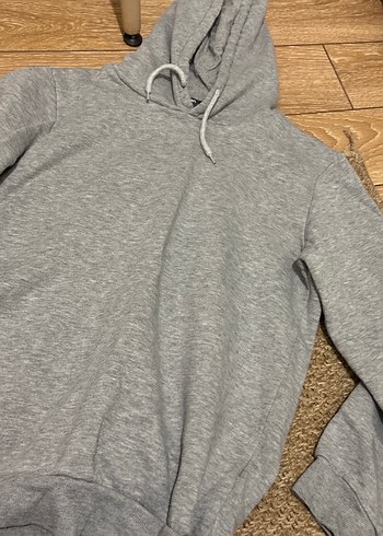 Gri Kapüşonlu erkek Sweatshirt