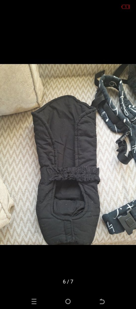 Siyah Nota Desenli Bebek Kanguru - Görsel 5