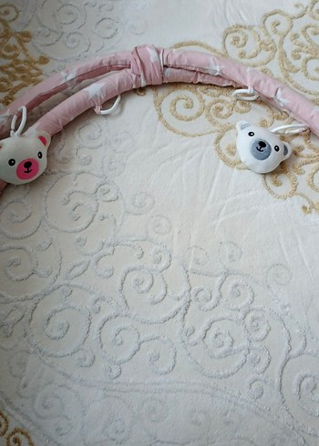 Pembe Yıldız Desenli Bebek Yatağı - Görsel 2