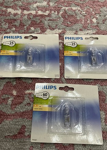 Philips Halojen Ampul Seti 25W ve 60W