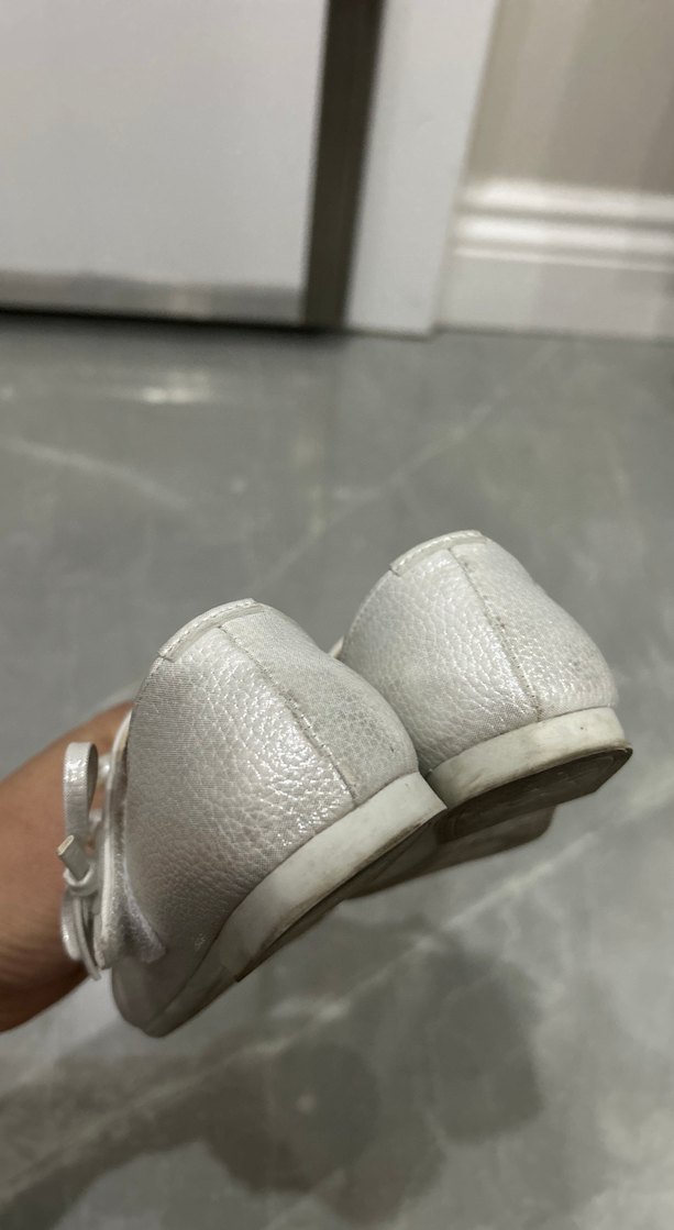 İnci Detaylı Beyaz Kız Çocuk Babet - Görsel 5