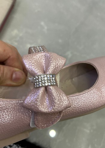 Kız Çocuk Parlak Pembe Tokalı Babet - Görsel 5