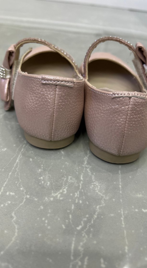 Kız Çocuk Parlak Pembe Tokalı Babet - Görsel 2