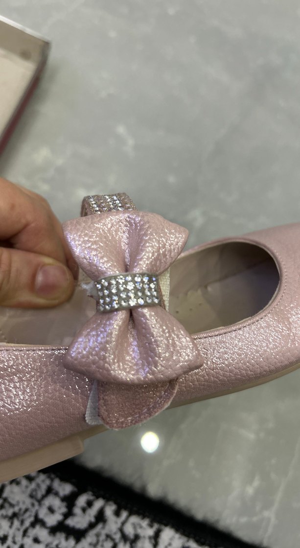 Kız Çocuk Parlak Pembe Tokalı Babet - Görsel 5