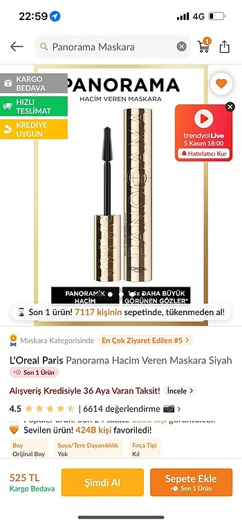 L'Oréal Paris Loreal Paris panorama maskara