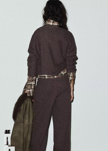 Zara yumuşak triko pantolon - Görsel 4
