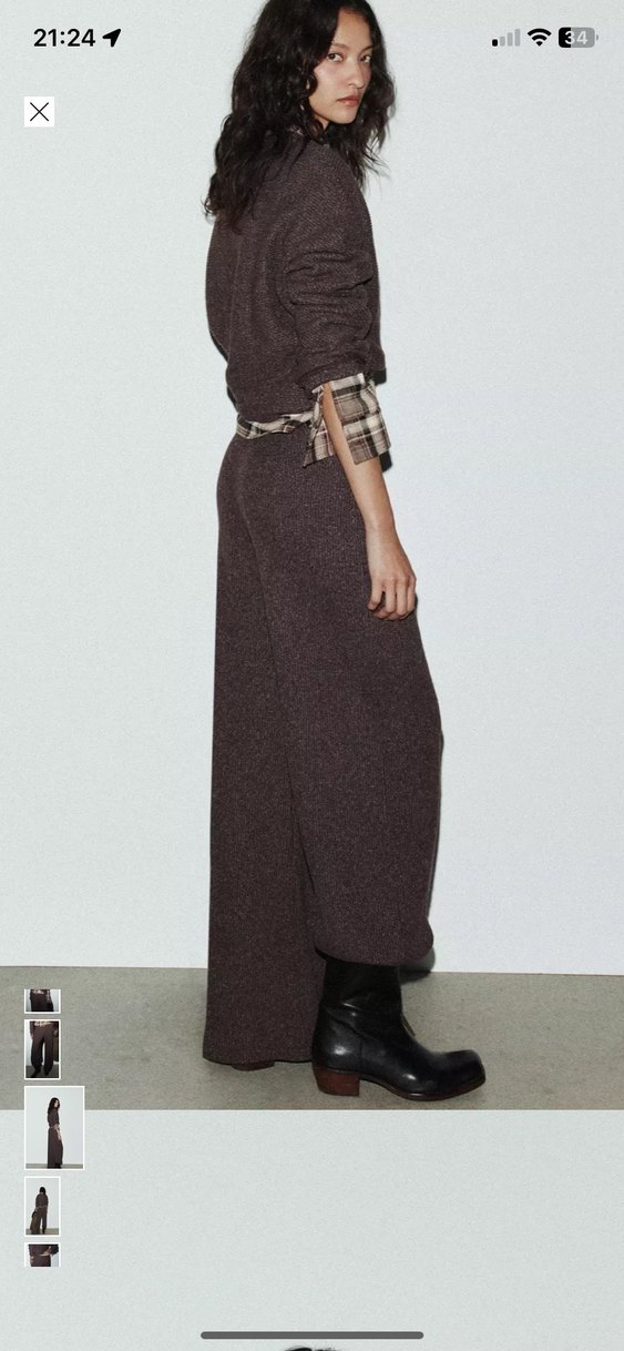 Zara yumuşak triko pantolon - Görsel 3