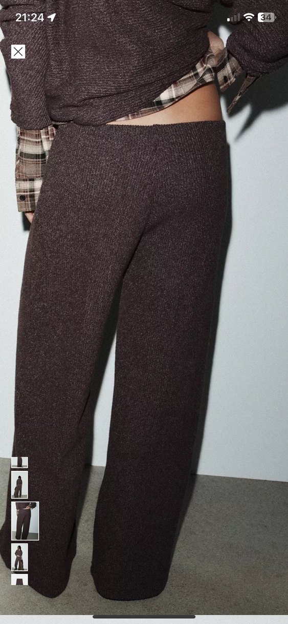 Zara yumuşak triko pantolon - Görsel 5