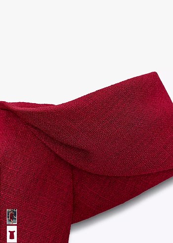 Kırmızı Mini Straplez Kadın Elbise - Görsel 5