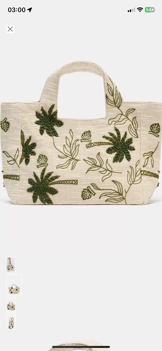 Yeşil Nakışlı Boncuklu dokuma el çantası - Görsel 2