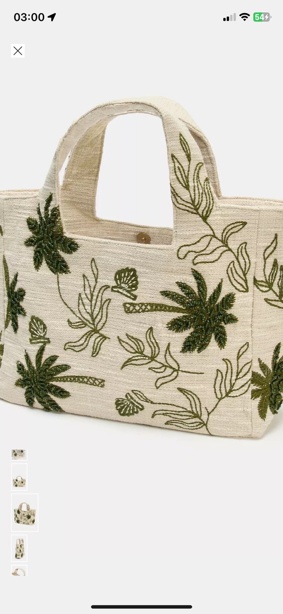 Yeşil Nakışlı Boncuklu dokuma el çantası - Görsel 3