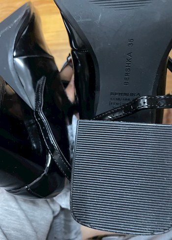 Siyah Blok Topuklu Platform Ayakkabı - Görsel 3