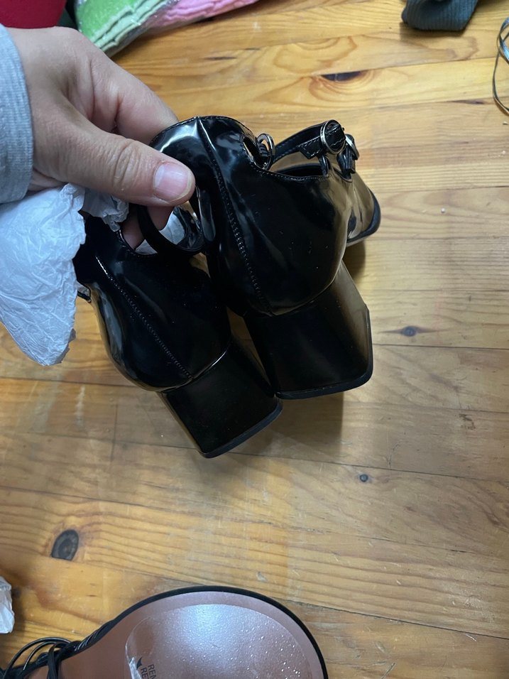 Siyah Blok Topuklu Platform Ayakkabı - Görsel 4