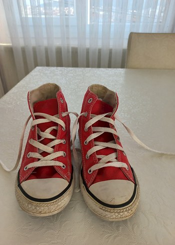Converse Kırmızı Elastik Bağcıklı Kız Çocuk Spor Ayakkabı