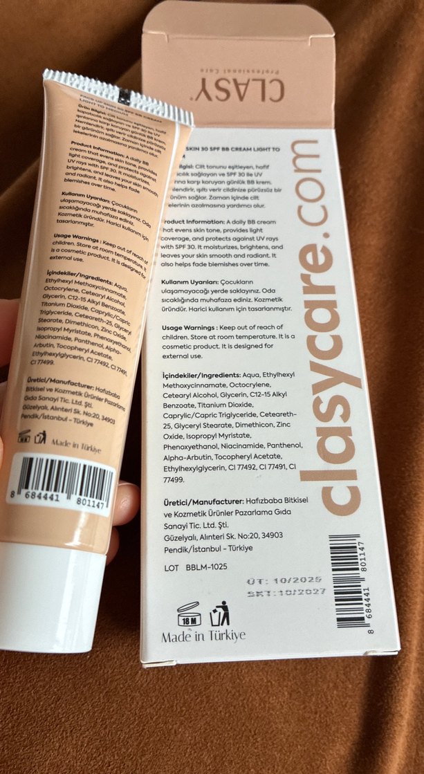 Clasy Face Up Skin Açık Ten BB Krem 40 ml - Görsel 2