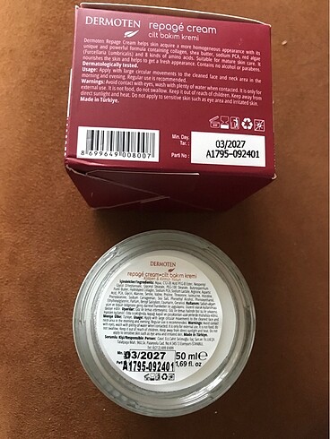 Dermalogica Dermoten cilt bakım kremi