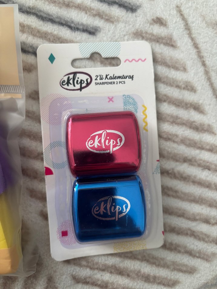 Pastel Renkli Makyaj Süngeri ve Kalemtıraş Seti - Görsel 3