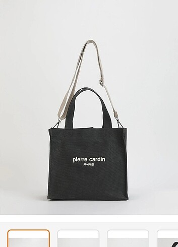 Pierre Cardin Pierre Cardin kanvas siyah çanta 