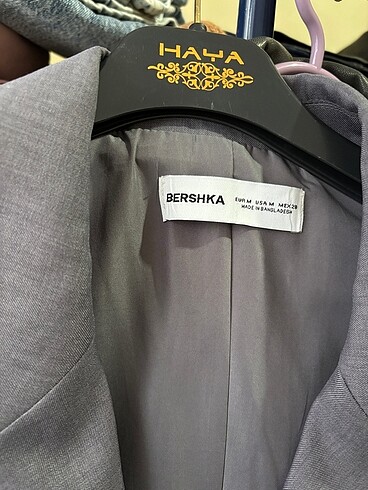 m Beden gri Renk Bershka blazer ceket gri