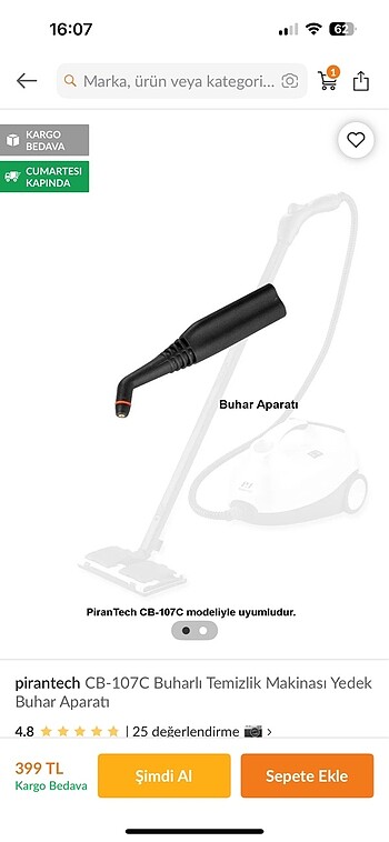 Beden Pirantech yedek ürünler