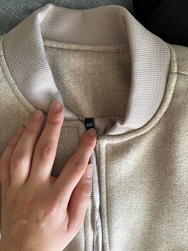 xs Beden camel Renk Kaşe kısa crop ceket
