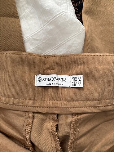 36 Beden Stradivarius camel kahverengi renk kumaş pantolon