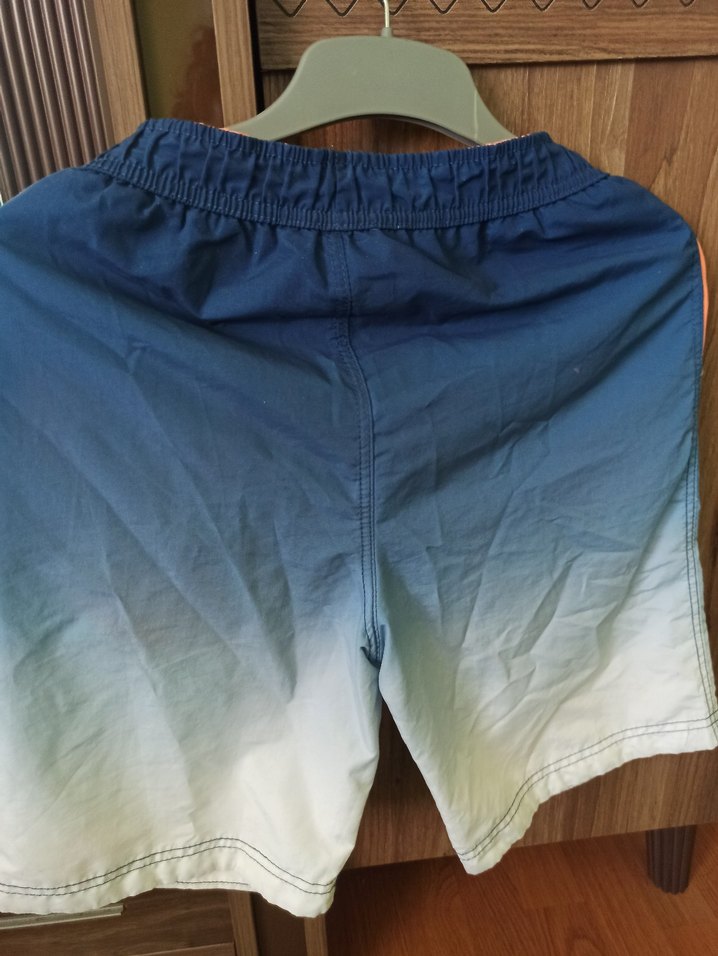 Erkek Mavi Batik Desenli Mini Deniz Şortu - Görsel 5