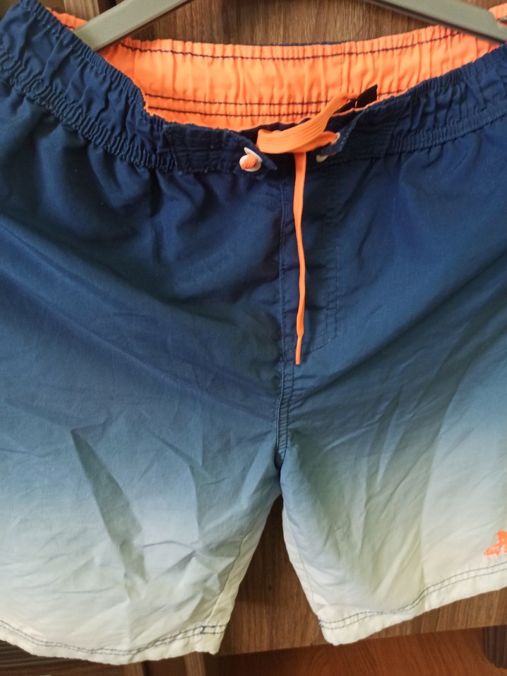 Erkek Mavi Batik Desenli Mini Deniz Şortu - Görsel 2