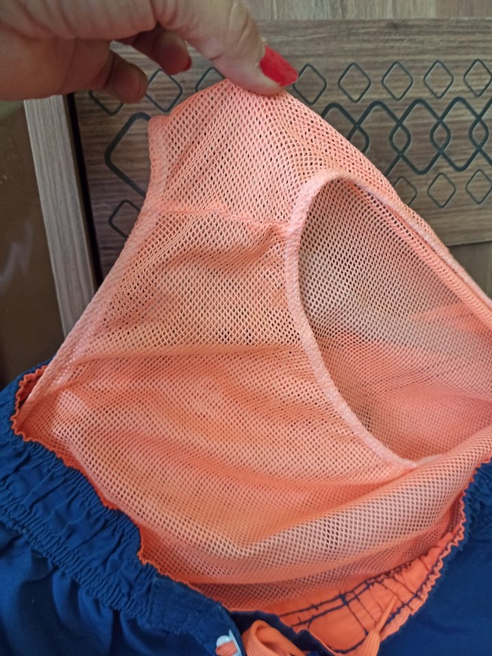 Erkek Mavi Batik Desenli Mini Deniz Şortu - Görsel 4