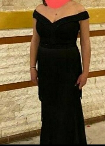 l Beden siyah Renk Gece elbisesi