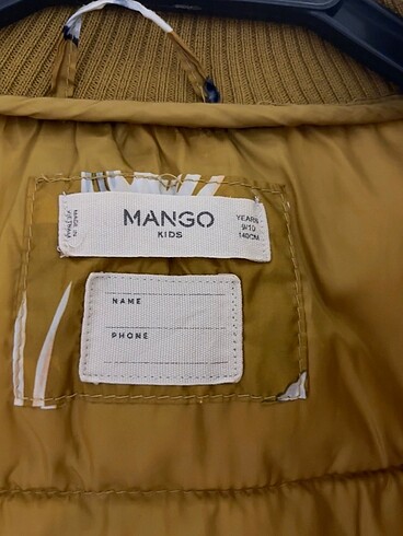 10 Yaş Beden sarı Renk MANGO KIZ ÇOCUK MONT