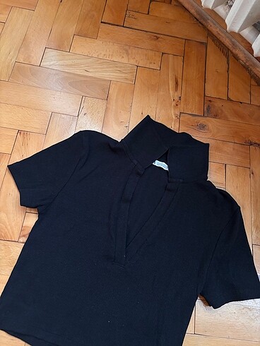 Zara Polo yaka crop