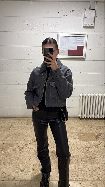 m Beden gri Renk BERSHKA CEKET
