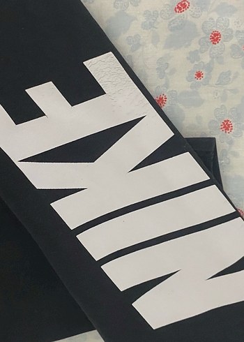 Nike Siyah Baskılı Kadın Tayt Velcro Detaylı - Görsel 5