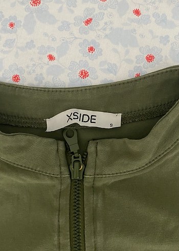 Kadın Haki Kısa Kollu Fermuarlı üst - Görsel 4