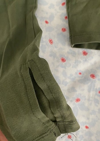 Kadın Haki Kısa Kollu Fermuarlı üst - Görsel 2