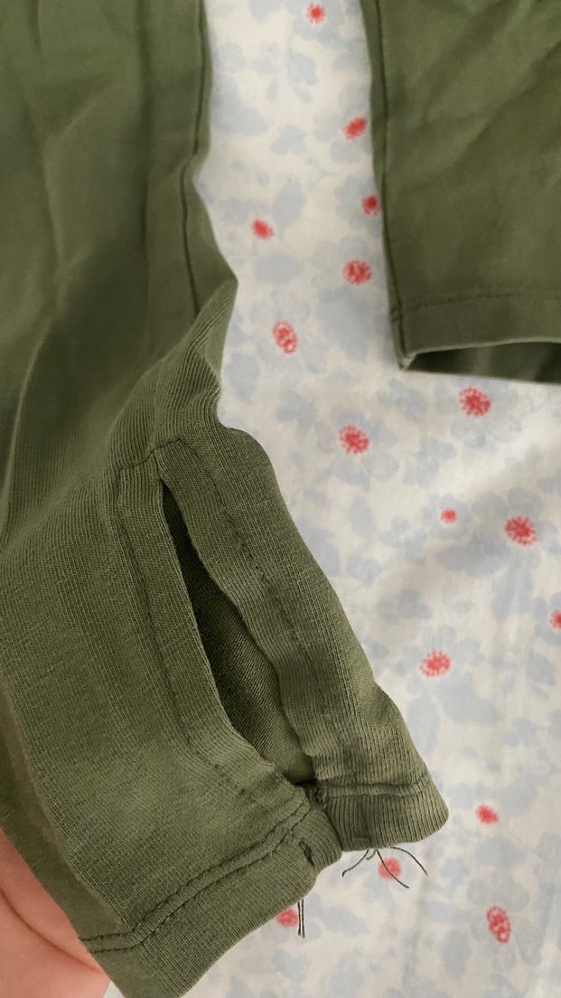 Kadın Haki Kısa Kollu Fermuarlı üst - Görsel 2