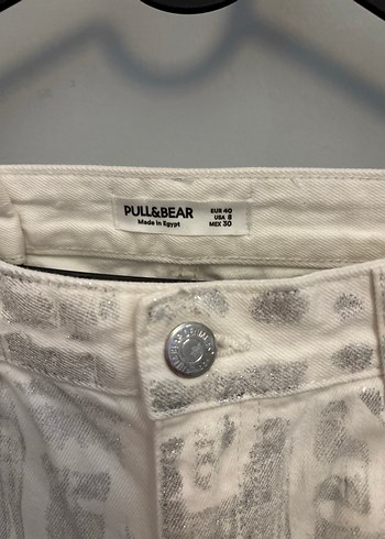 38 Beden beyaz Renk Beyaz Regular Fit Denim Kadın Jean