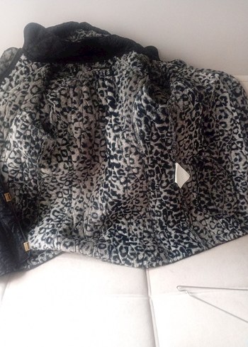 Siyah Kadın Midi Boy Sıcak Kış Montu - Görsel 4