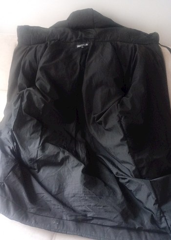 Siyah Kadın Midi Boy Sıcak Kış Montu - Görsel 8