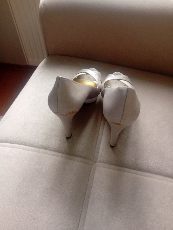 Bej Pliseli Platform Topuklu Kadın Ayakkabı - Görsel 2