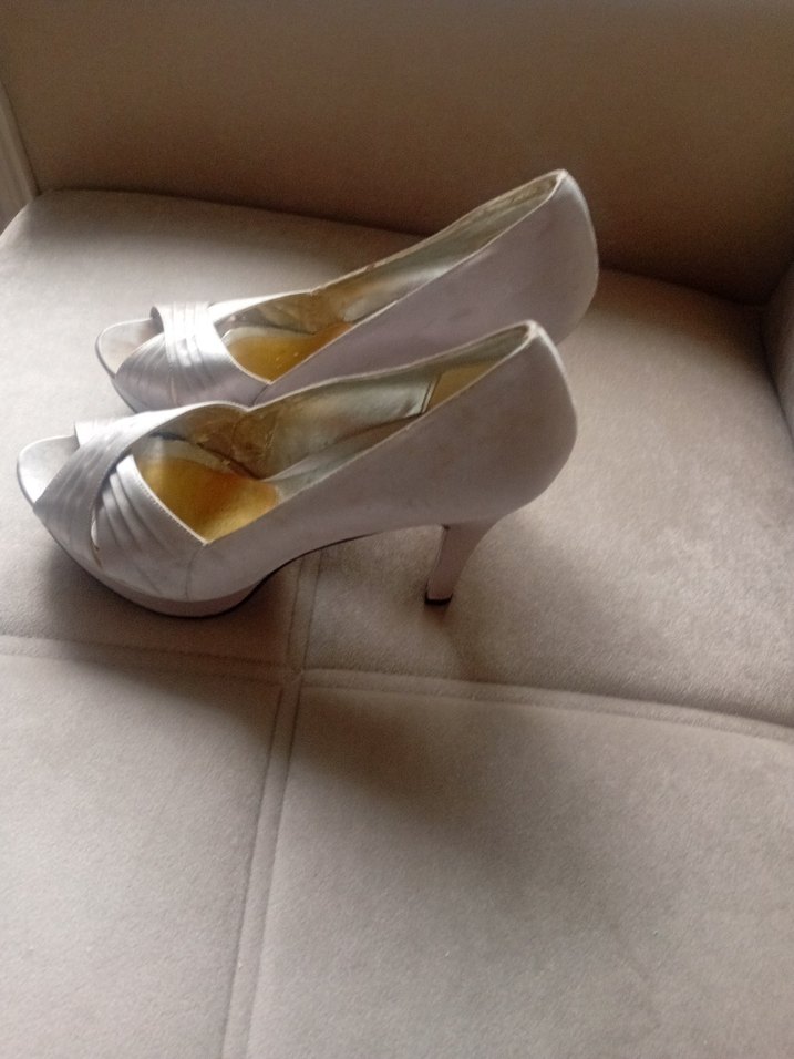 Bej Pliseli Platform Topuklu Kadın Ayakkabı - Görsel 3