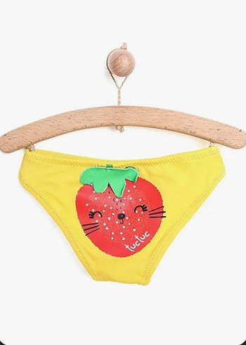 Sarı Çocuk Baskılı Bikini