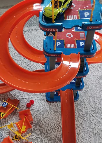 Mavi ve Renkli Yarış Pisti Oyuncağı - Görsel 4