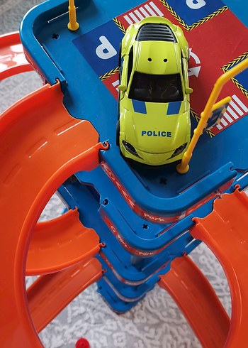 Mavi ve Renkli Yarış Pisti Oyuncağı - Görsel 3