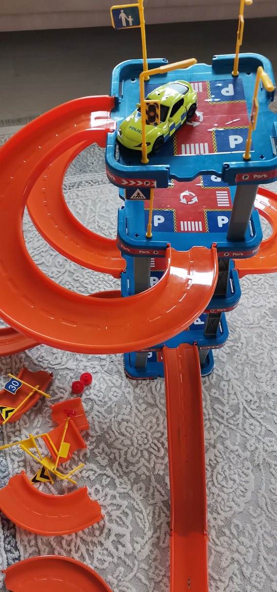 Mavi ve Renkli Yarış Pisti Oyuncağı - Görsel 4
