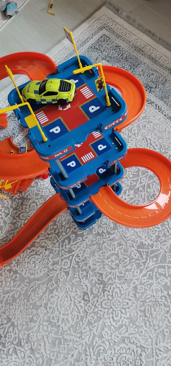 Mavi ve Renkli Yarış Pisti Oyuncağı - Görsel 2